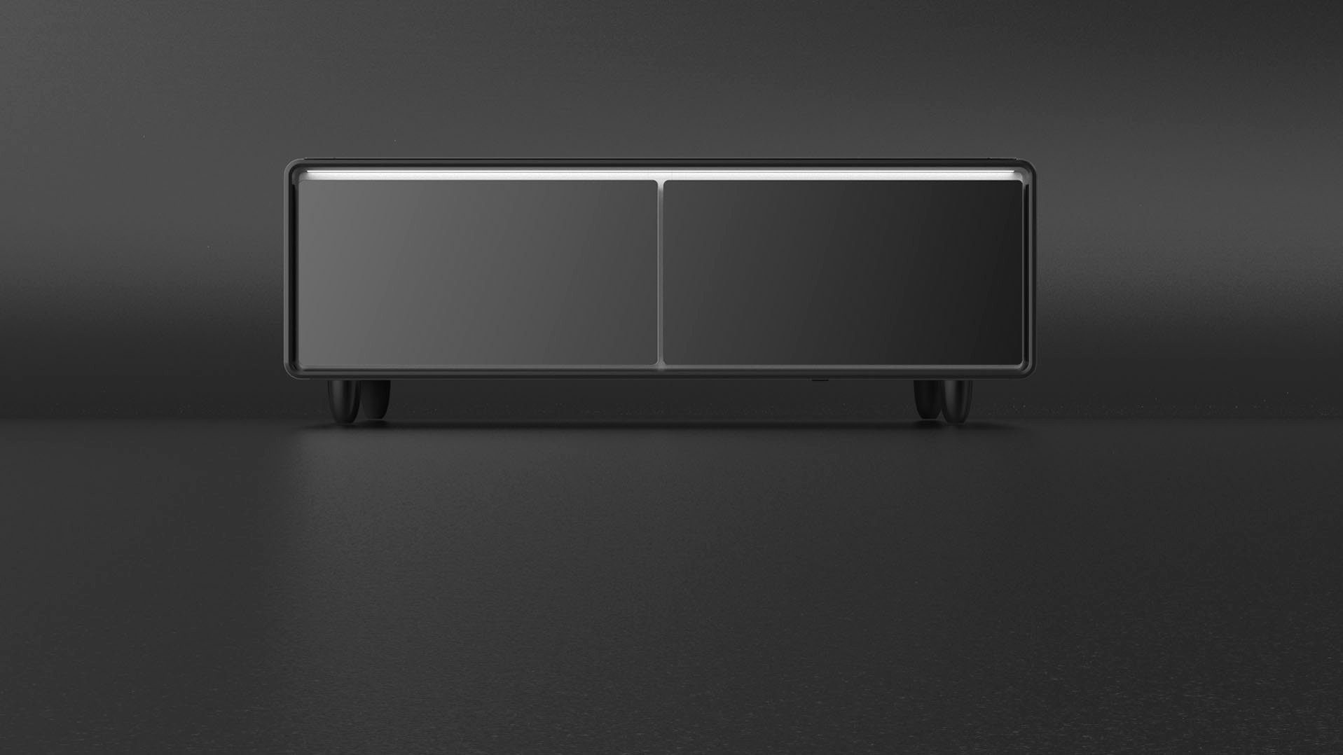 Caso Getränkekühlschrank 792, 46 cm hoch, 130,5 cm breit, Loungetisch mit Kühlfächern, Soundbar und Lademöglichkeiten