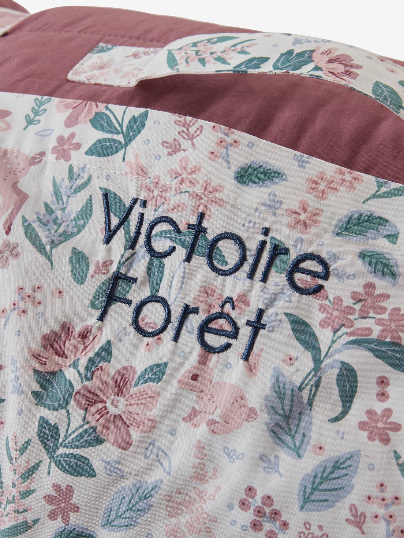Vertbaudet Kinder Schlafsack MINILI WUNDERLAND, personalisierbar - aubergine