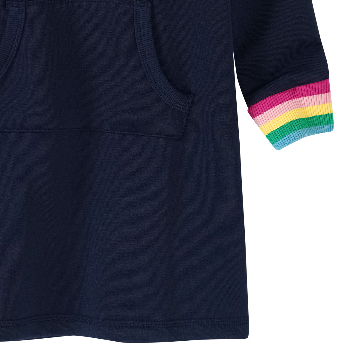 Mädchen Sweatkleid mit Regenbogen-Stickerei