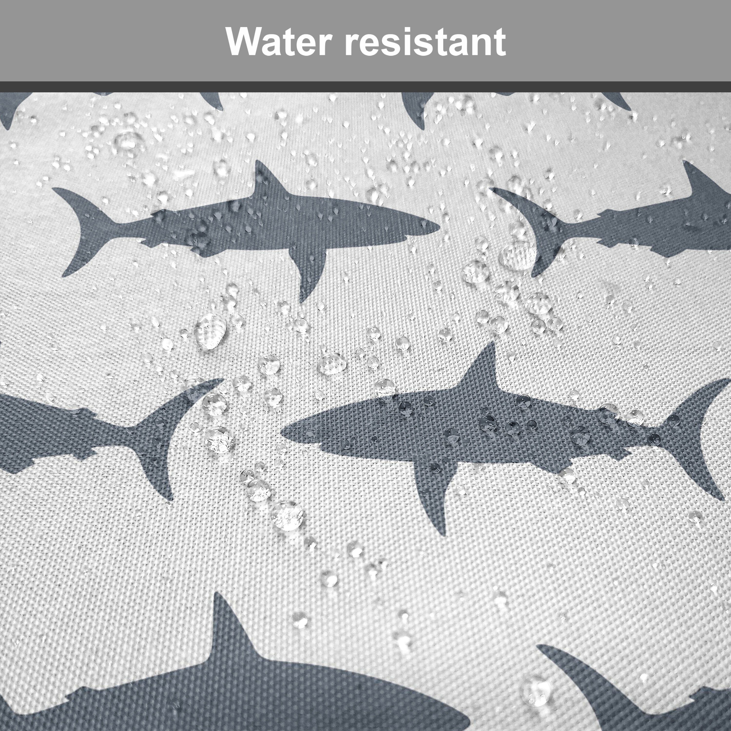 Abakuhaus Stuhlkissen Dekoratives wasserfestes Kissen mit Riemen für Küchensitze, Hai Schwimmen Wilde Fische