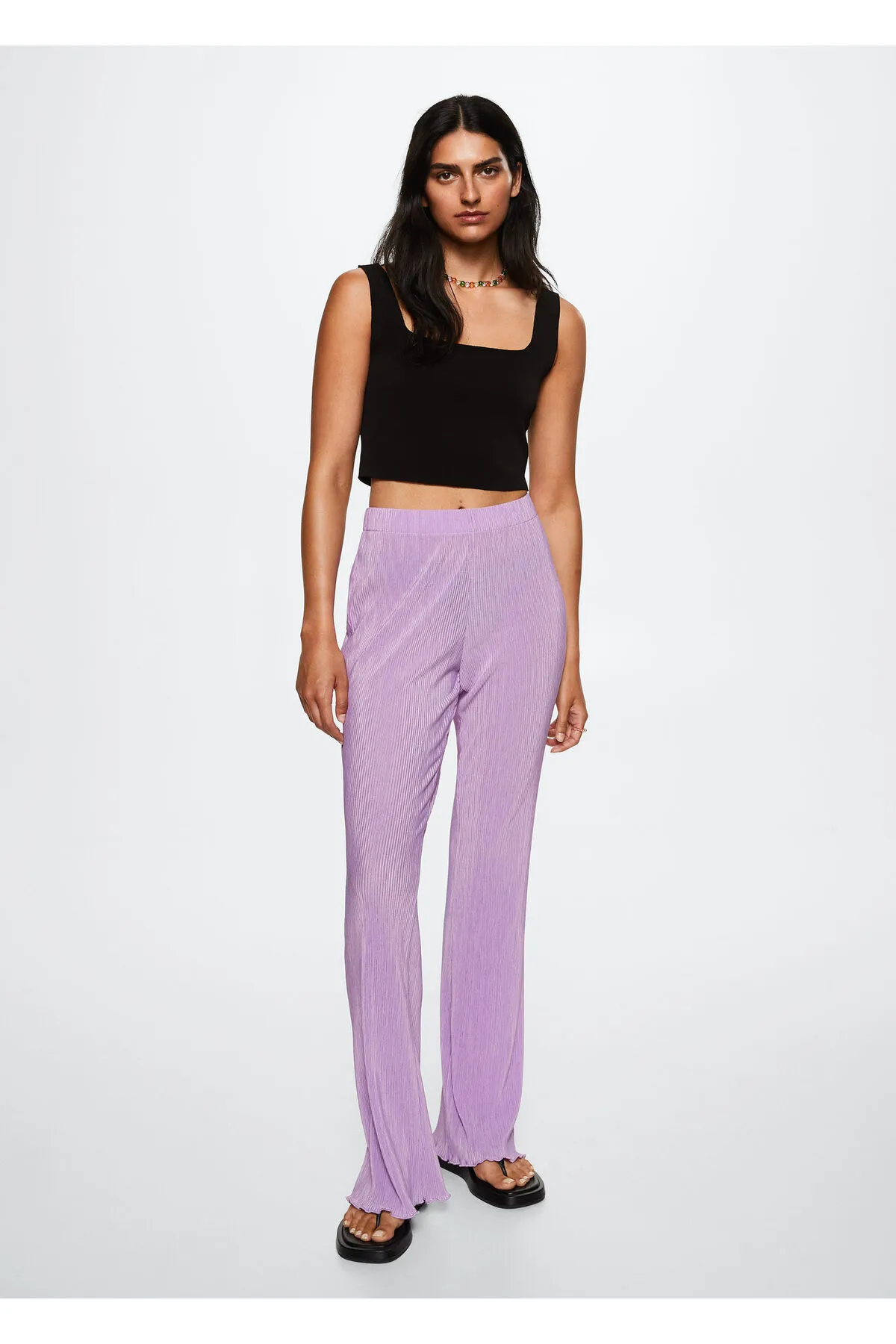 MANGO Woman  Lilafarbene Damenhose