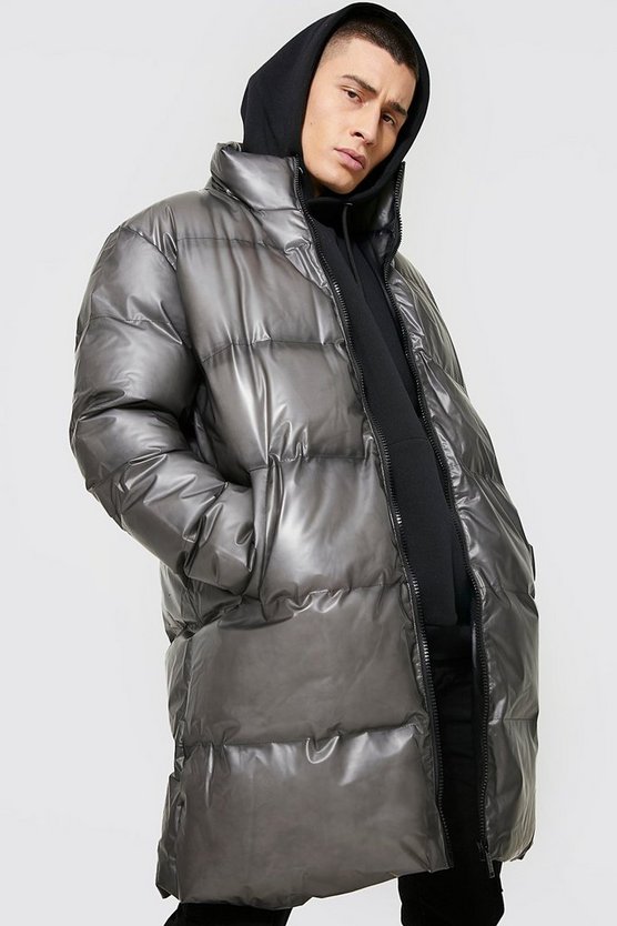 Transparente Steppjacke mit Trichterkragen
