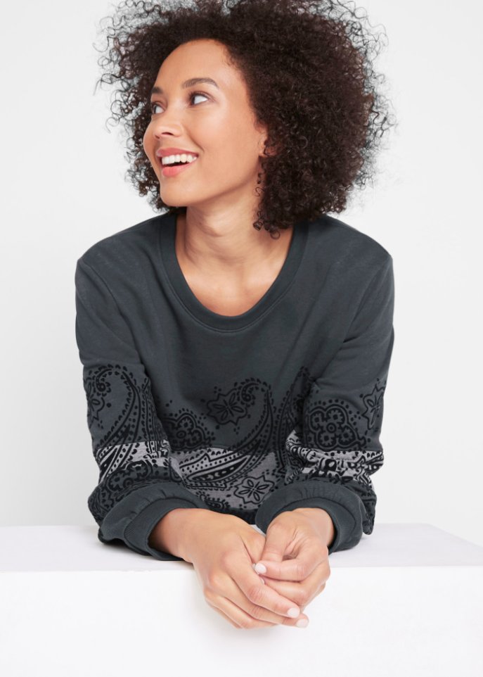Sweatshirt bedruckt, Langarm