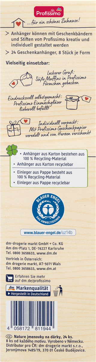 nature Geschenkanhänger \3 Formen\