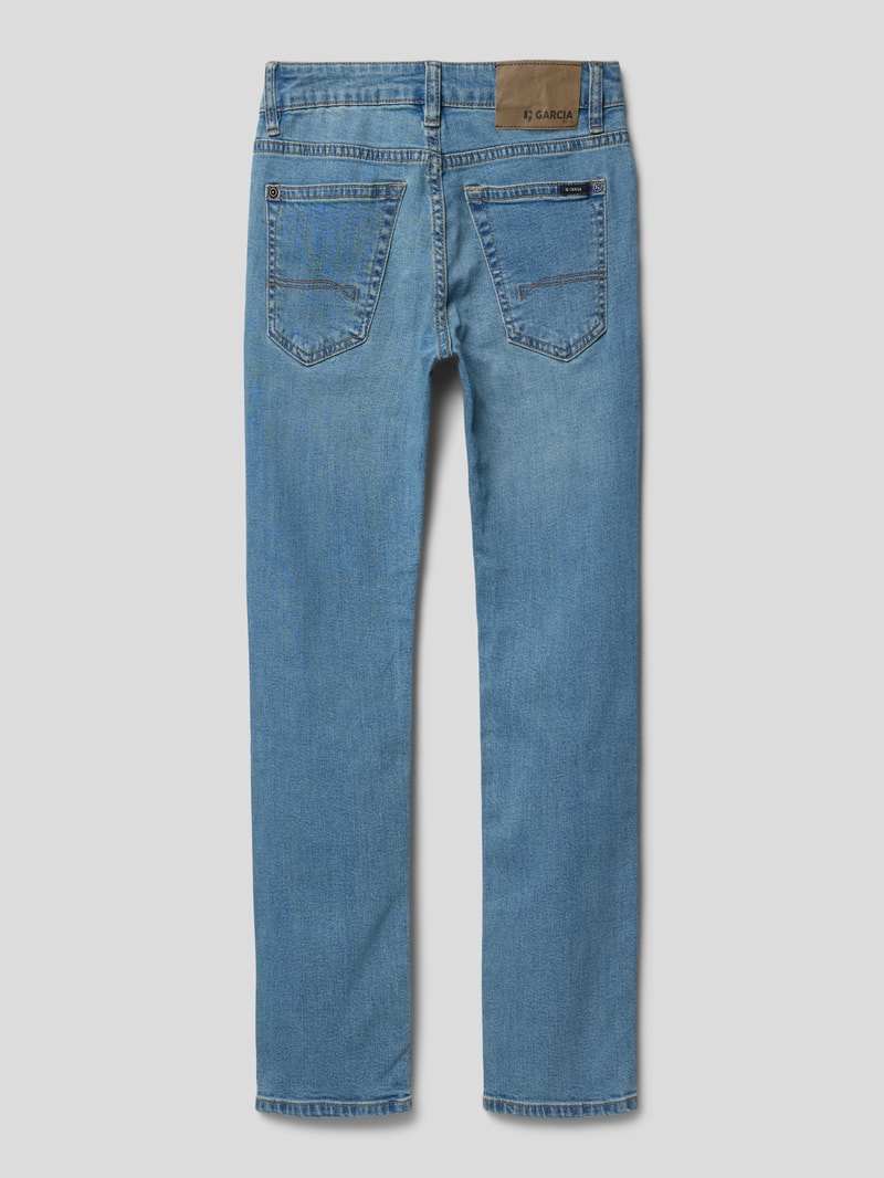 Jeans mit Label-Patch in jeans
