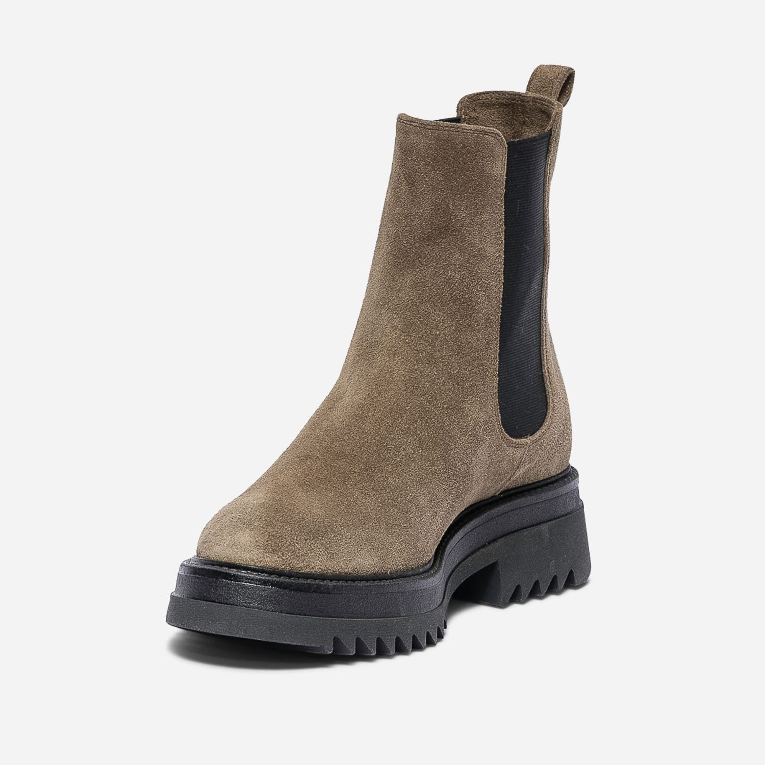 Chelsea boots TEXTO beige en cuir velours