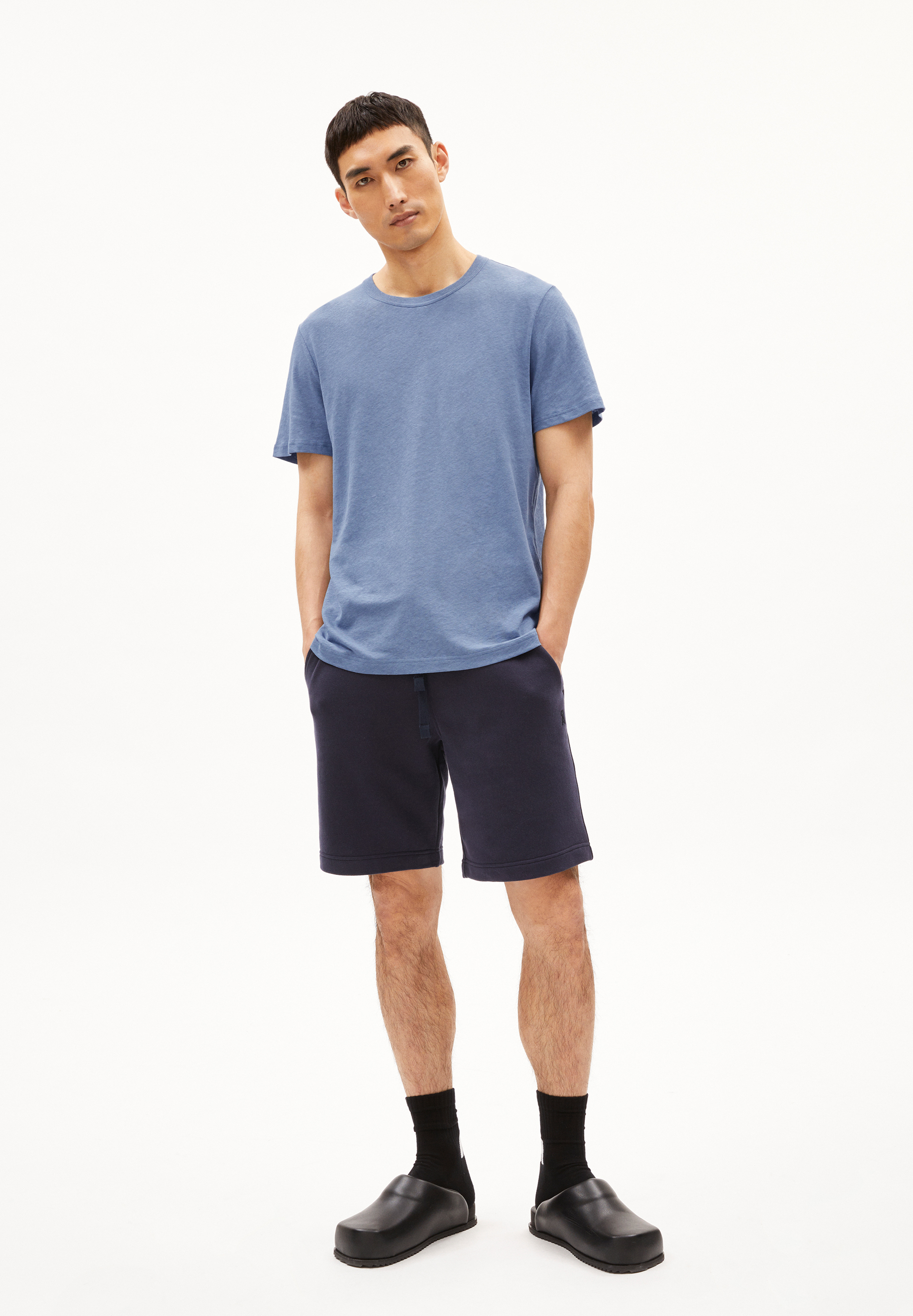 T-Shirt Relaxed Fit aus Leinen-Mix
