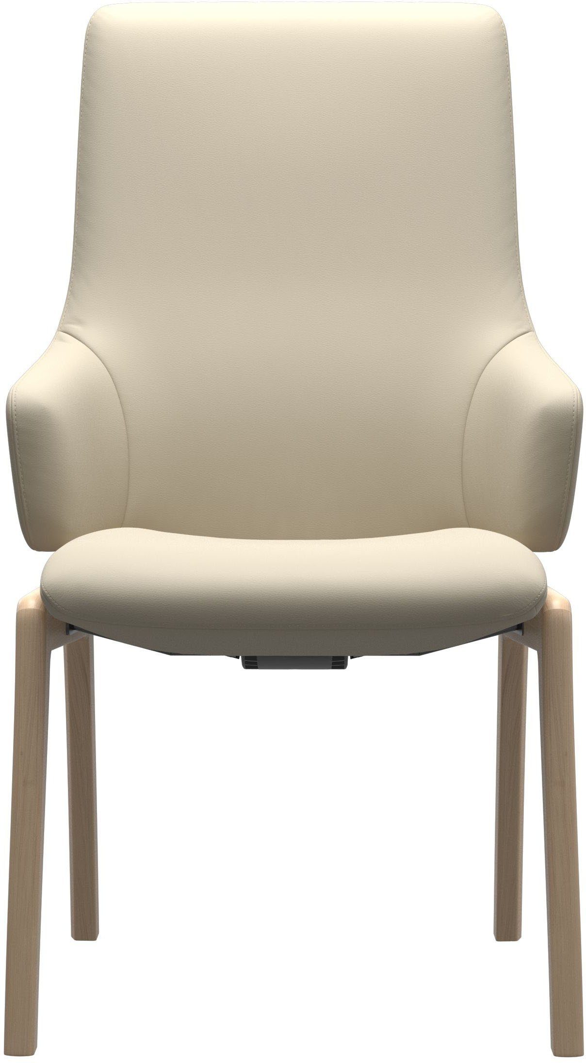 Stressless® Polsterstuhl Laurel, High Back mit Armlehne, Größe L, mit abgerundeten Beinen in Eiche