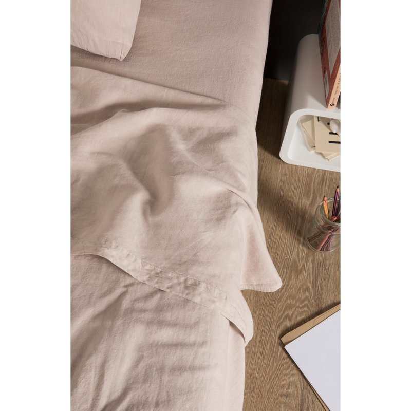 Drap plat 1 personne en Lin et Coton Bio 180 x 290 cm