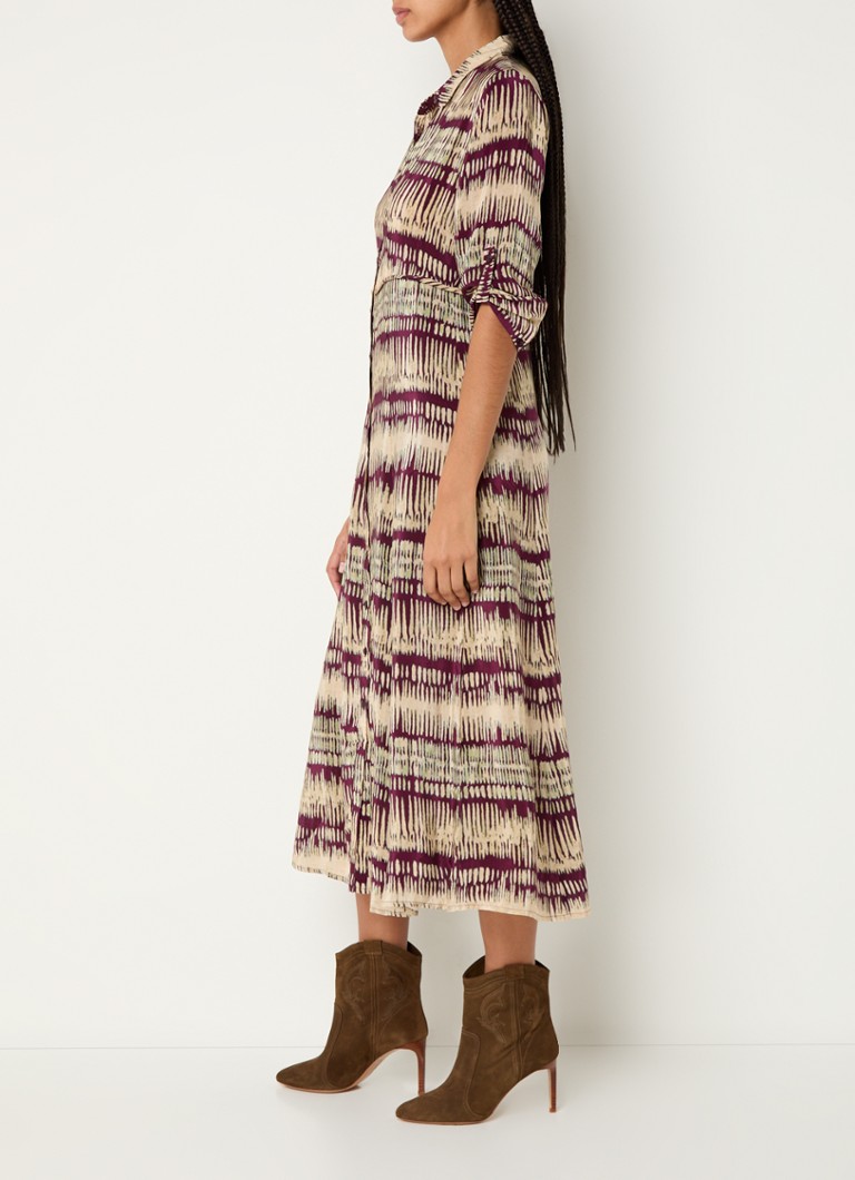 Abito midi a blusa Artemis di ba&sh con stampa