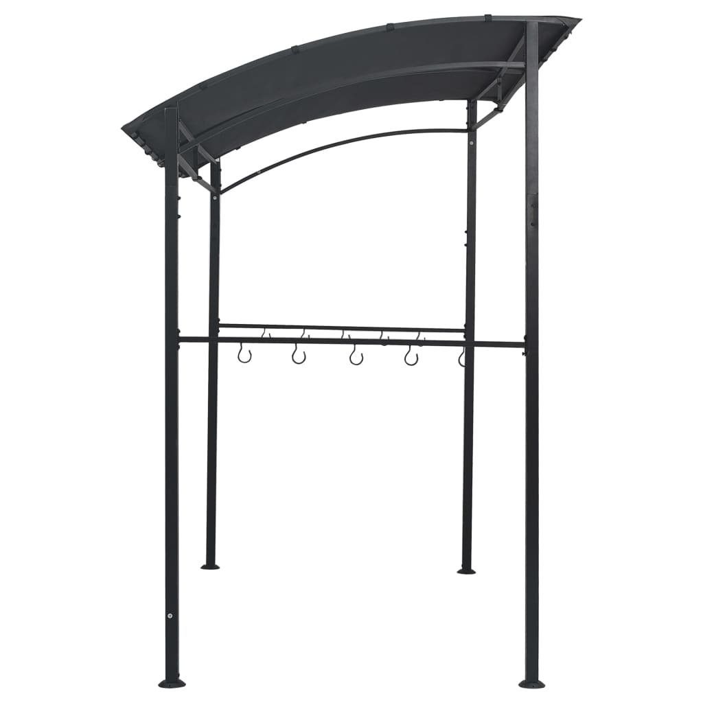 DOTMALL Grillpavillon aus massivem Stahl Grillpavillon mit Flammenschutzdach 215x150x220 cm