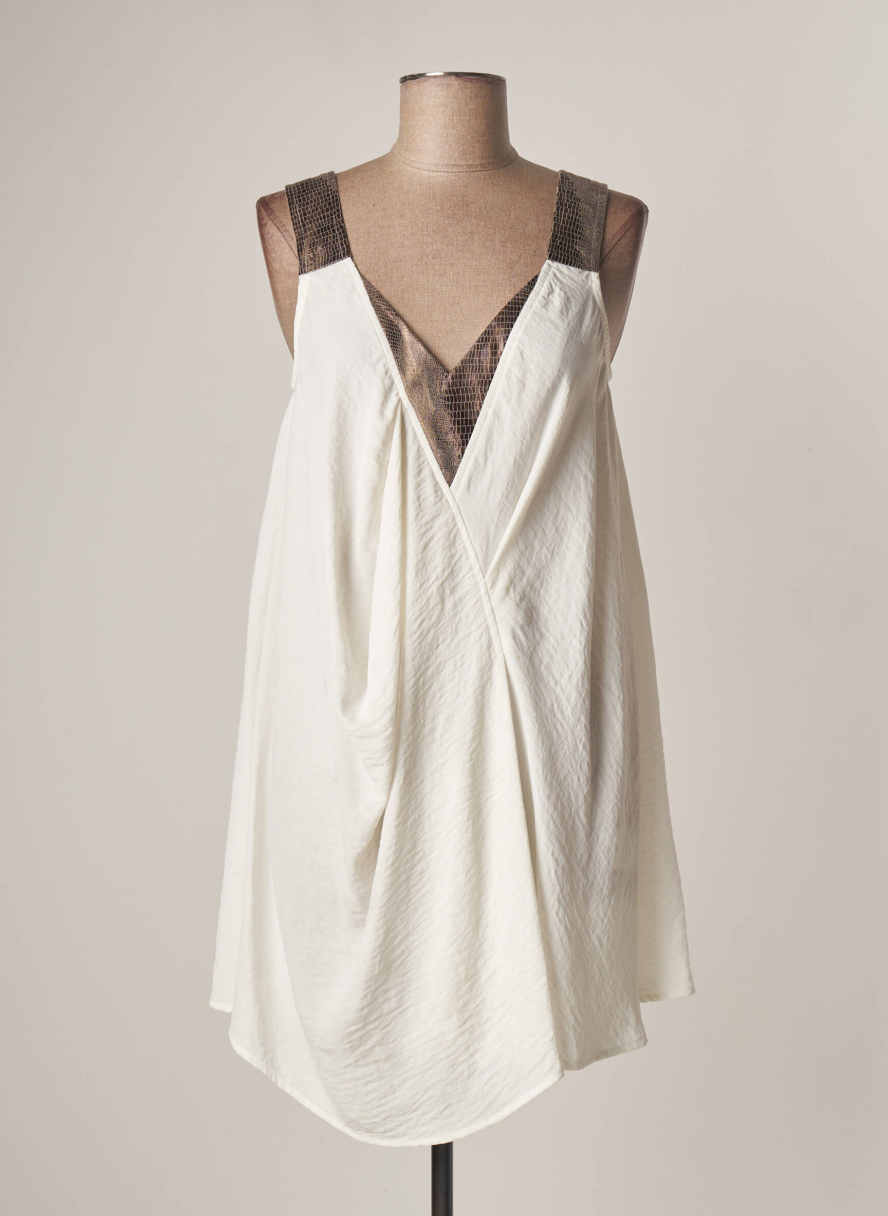 Lauren Vidal Tuniquemanchelongue Femme couleur blanc