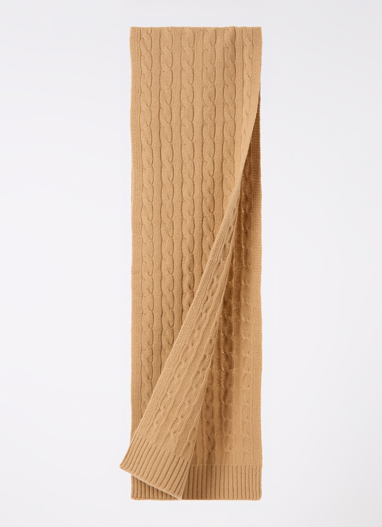 Ralph Lauren  Kabelgebreide sjaal in wolblend 180 x 25 cm