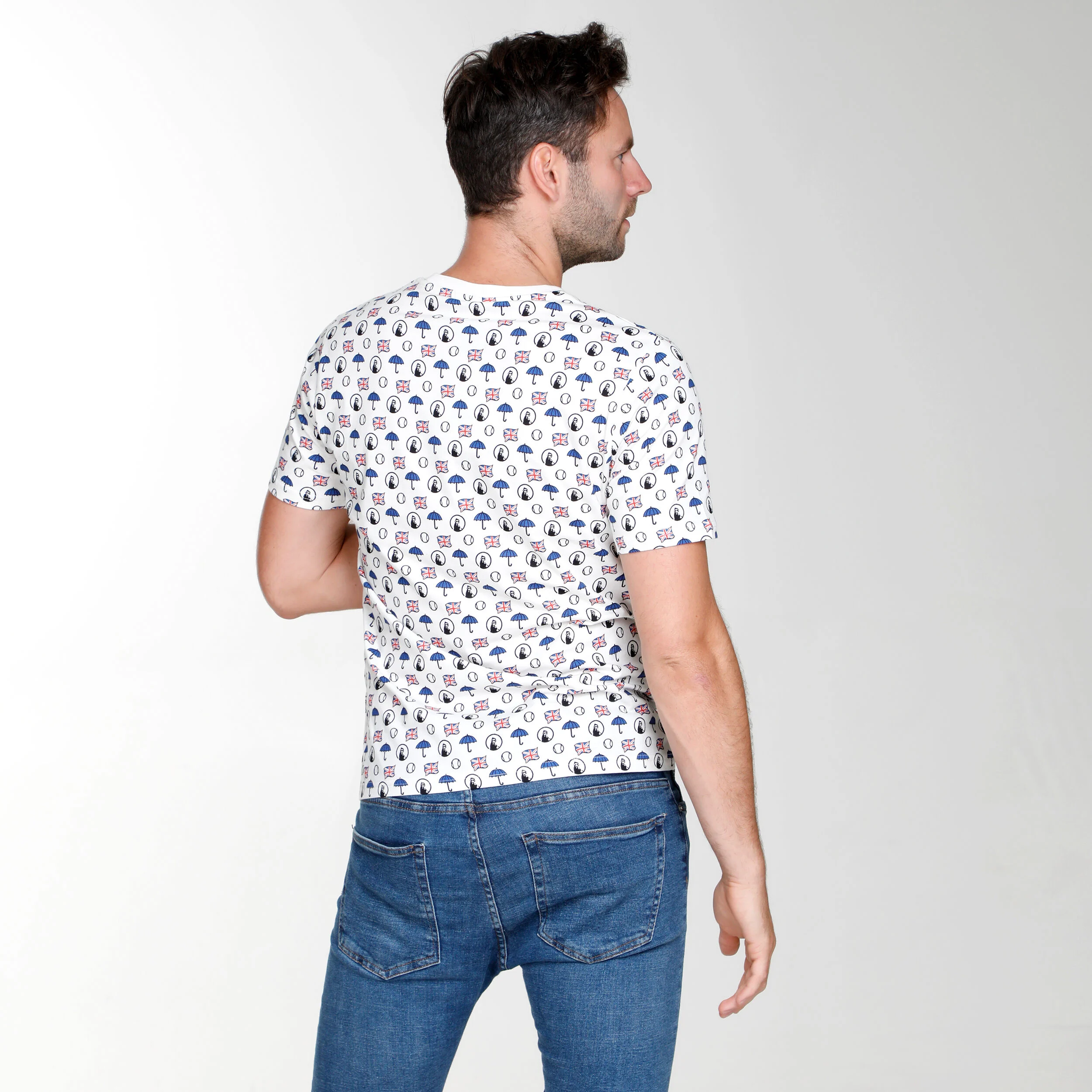 London Statement T-Shirt Herren - Weiß, Mehrfarbig