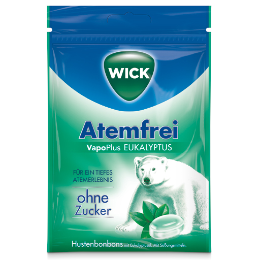 WICK Atemfrei Eukalyptus Bonbons o.Zucker Beutel  72 g  Bonbons