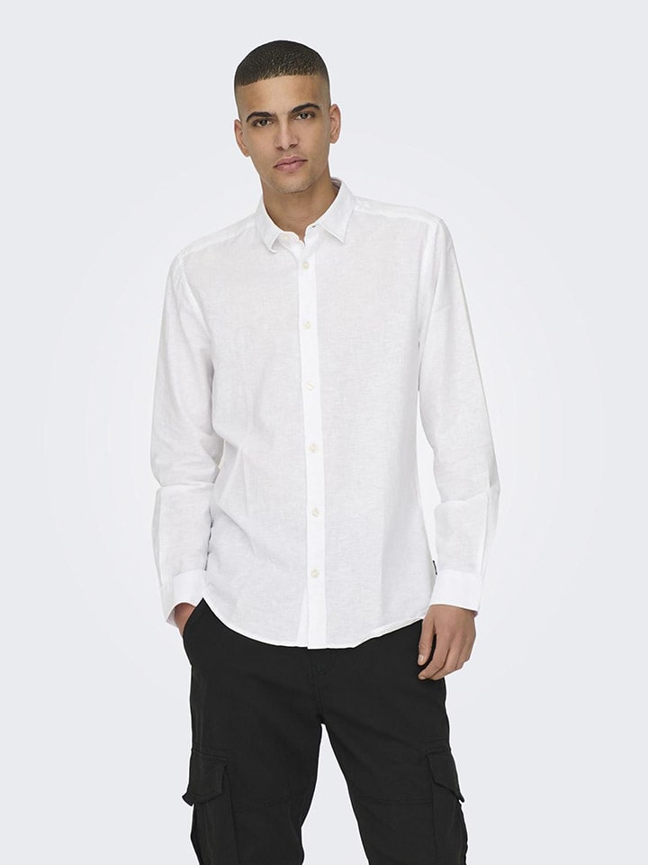 ONLY & SONS Hemd - Slim fit - in Weiß günstig kaufen