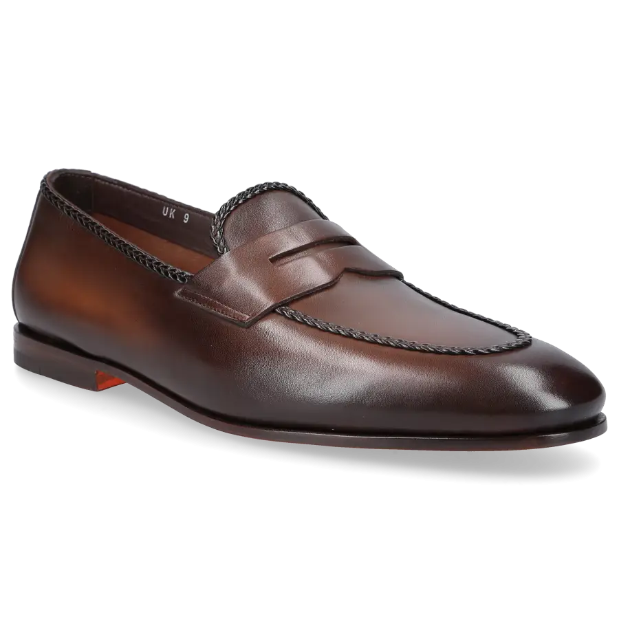 Santoni - Loafer 18399 Kalbsleder - braun