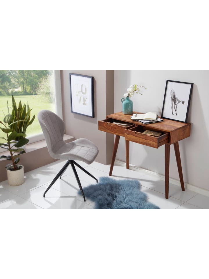KADIMA DESIGN Konsolentisch WL5.577 90x76x36cm Massivholz mit Schubladen, günstig kaufen onesize