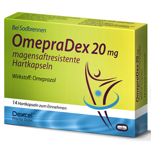 OMEPRADEX 20 mg magensaftresistente Hartkapseln  14 St  Kapseln, magensaftresistent