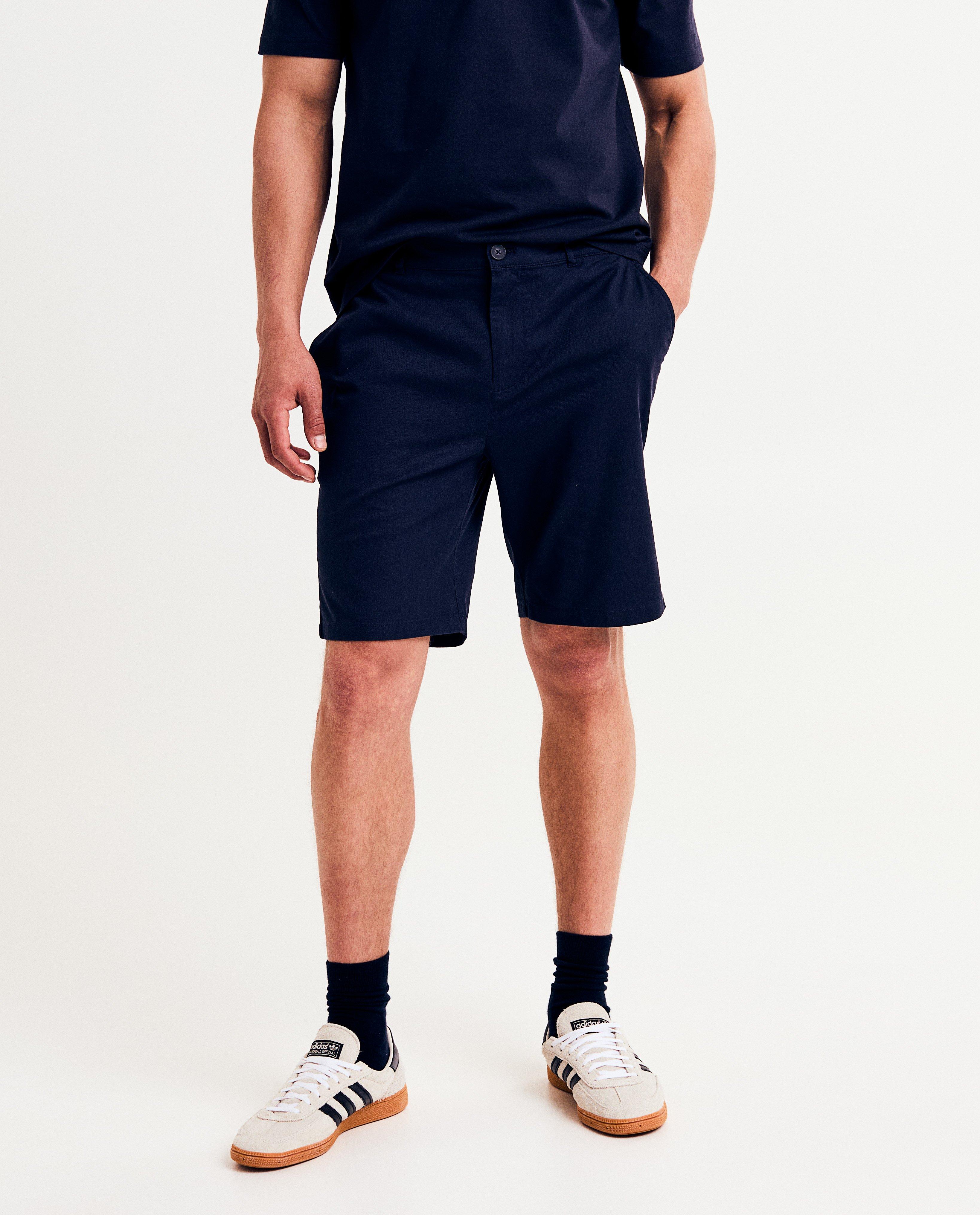 Pantaloni scurți I AM din bumbac organic, S-XXXL albastru închis