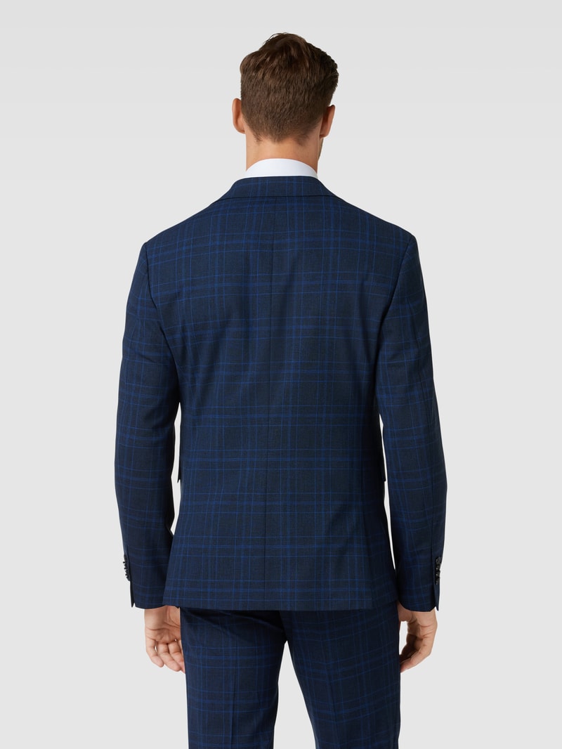 2-Knopf-Sakko mit Tartan-Karo Modell 'Martini' in dunkelblau