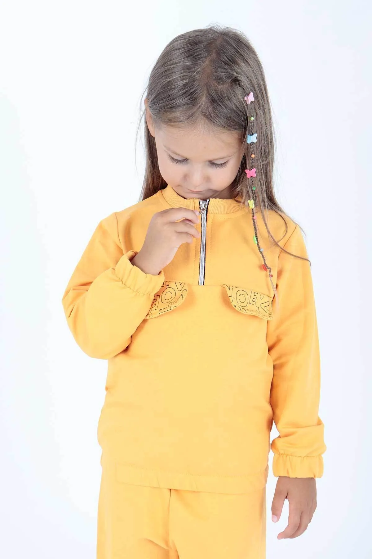 AHENGİM  Kinder-Trainingsanzug-Set für Mädchen. Mädchen-Trainingsanzug Ak2232