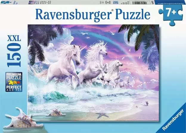 Kinderpuzzle ab 7 Jahren - Einhörner am Strand - 150 Teile