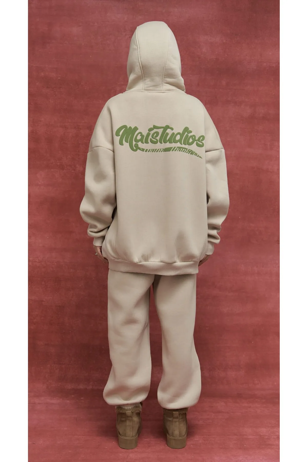 MAİ COLLECTİON  Morgan Bone Oversize-Trainingsanzug-Set