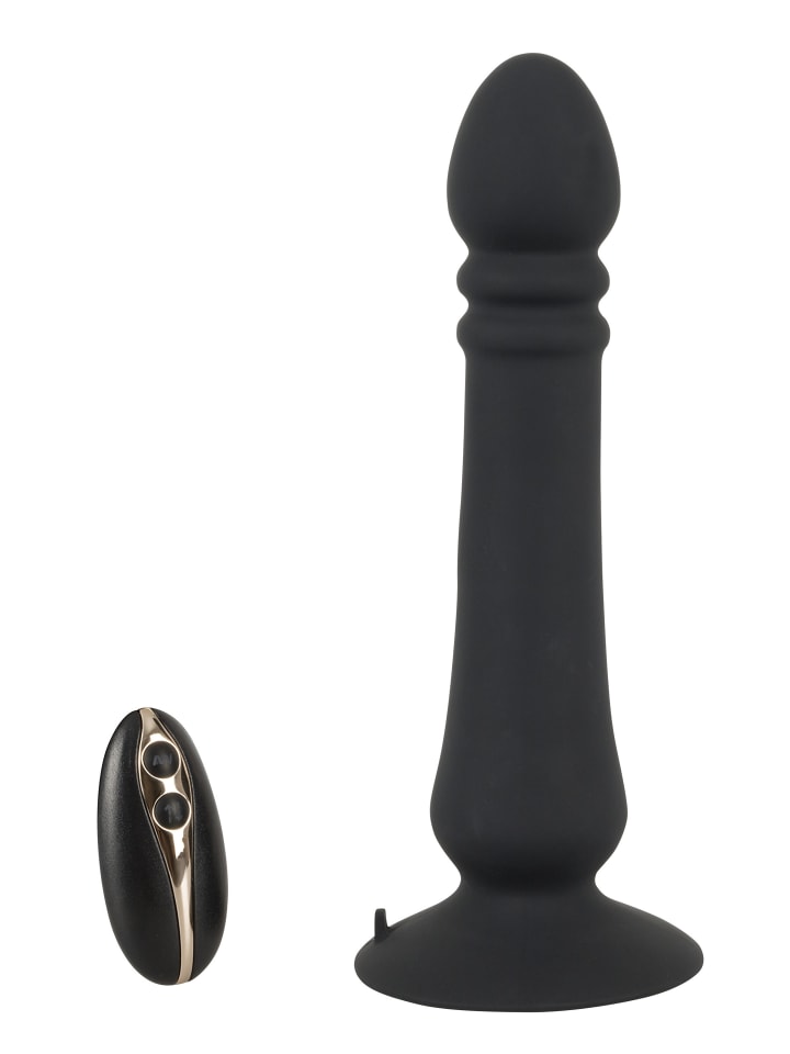 Black Velvets Stoßvibrator Anal thruster in schwarz günstig kaufen 19,5 cm