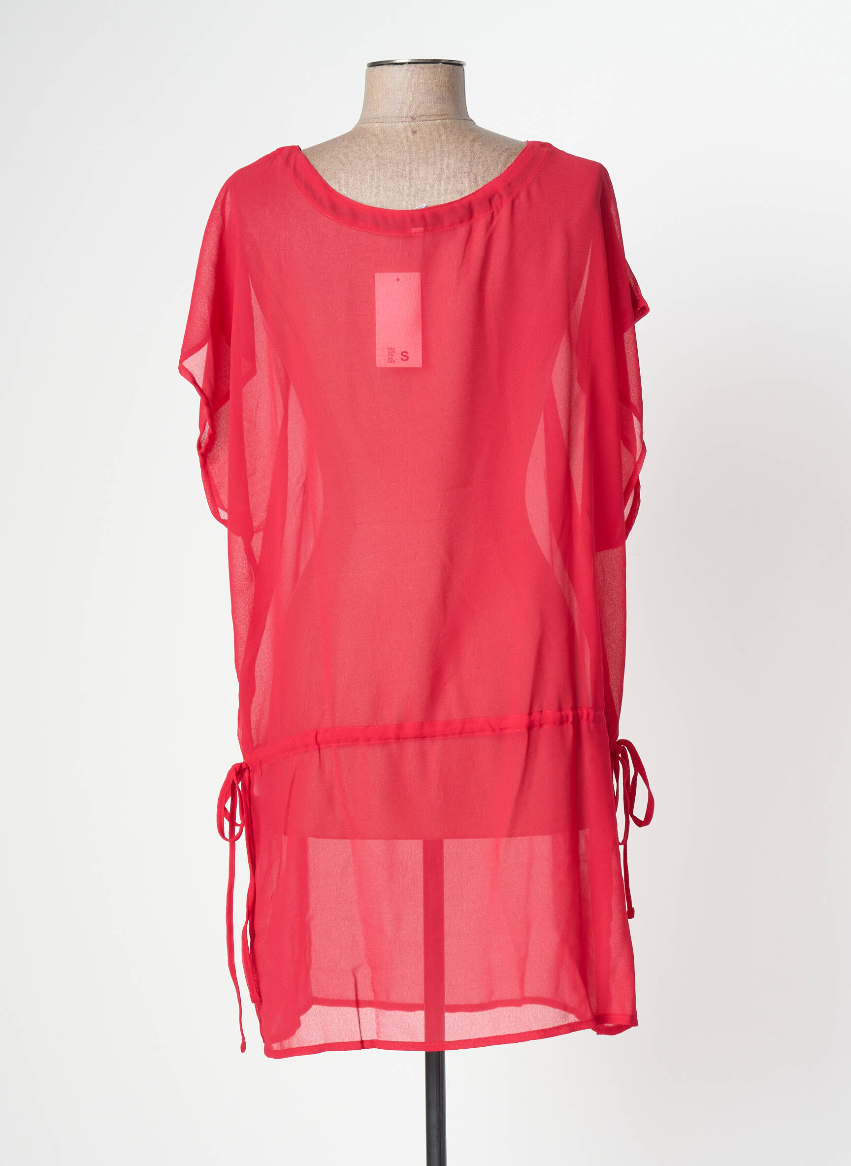 Darjeeling Tuniquemanchecourte Femme couleur rouge