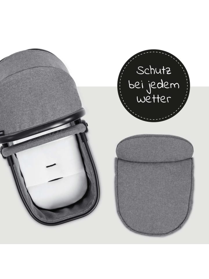 Hauck Zwillingskinderwagen Atlantic Twin (inkl. Babywanne in grau,schwarz günstig kaufen onesize