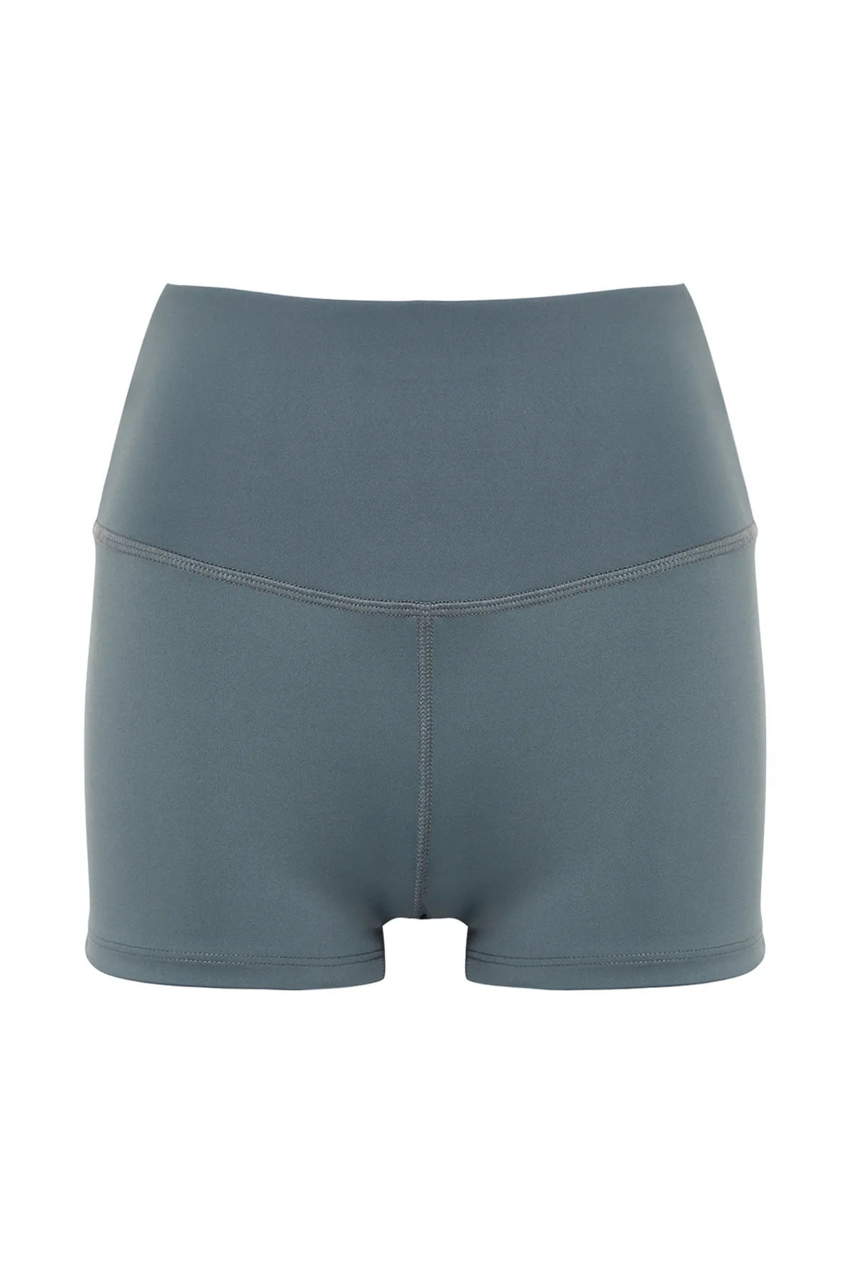 Trendyol Collection  Anthrazit Restorer Taillenreflektor Bedruckte Strick-Sport-Extra-Shorts/Kurze Leggings THMSS23TY00019