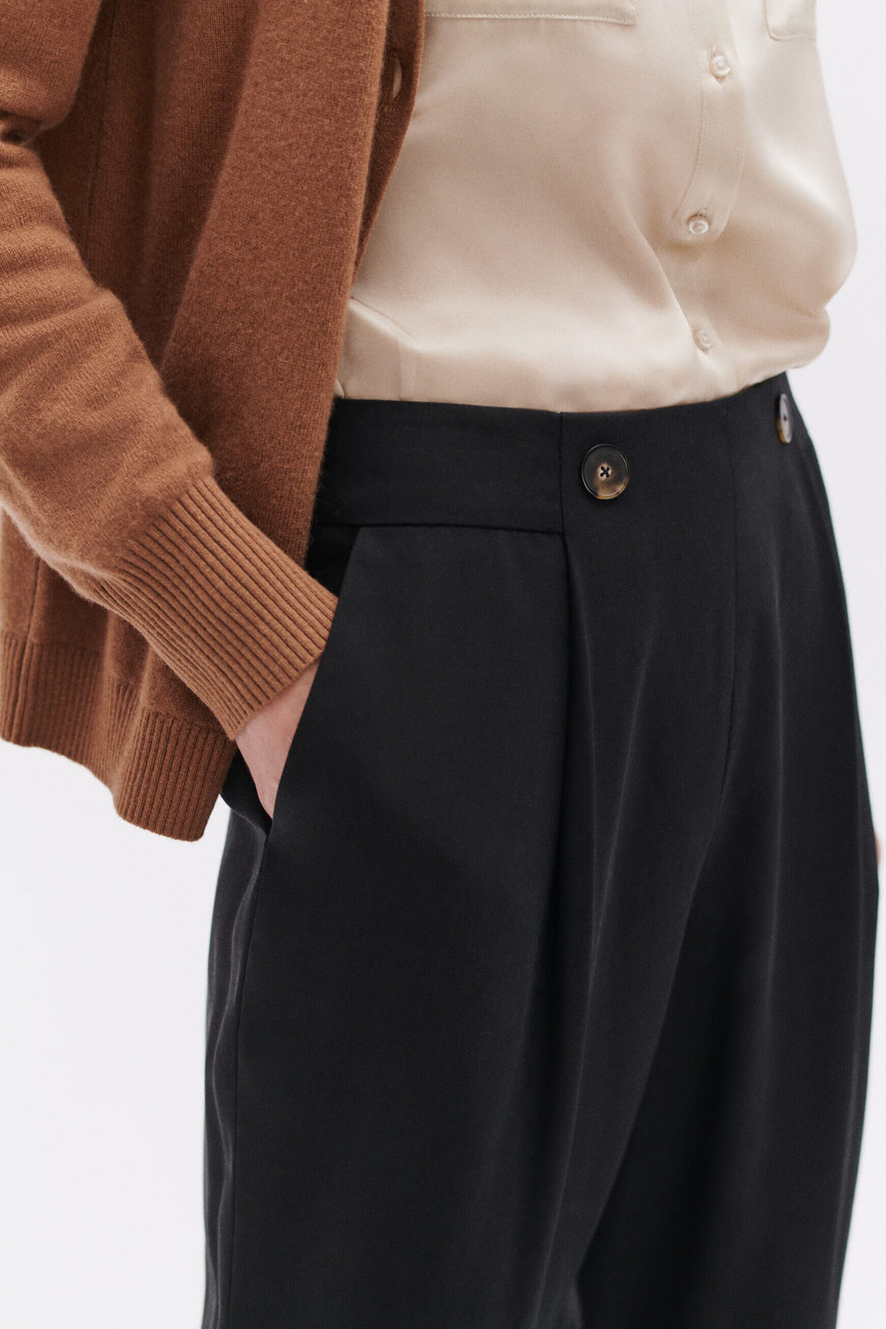 Pantalon powen noir femme