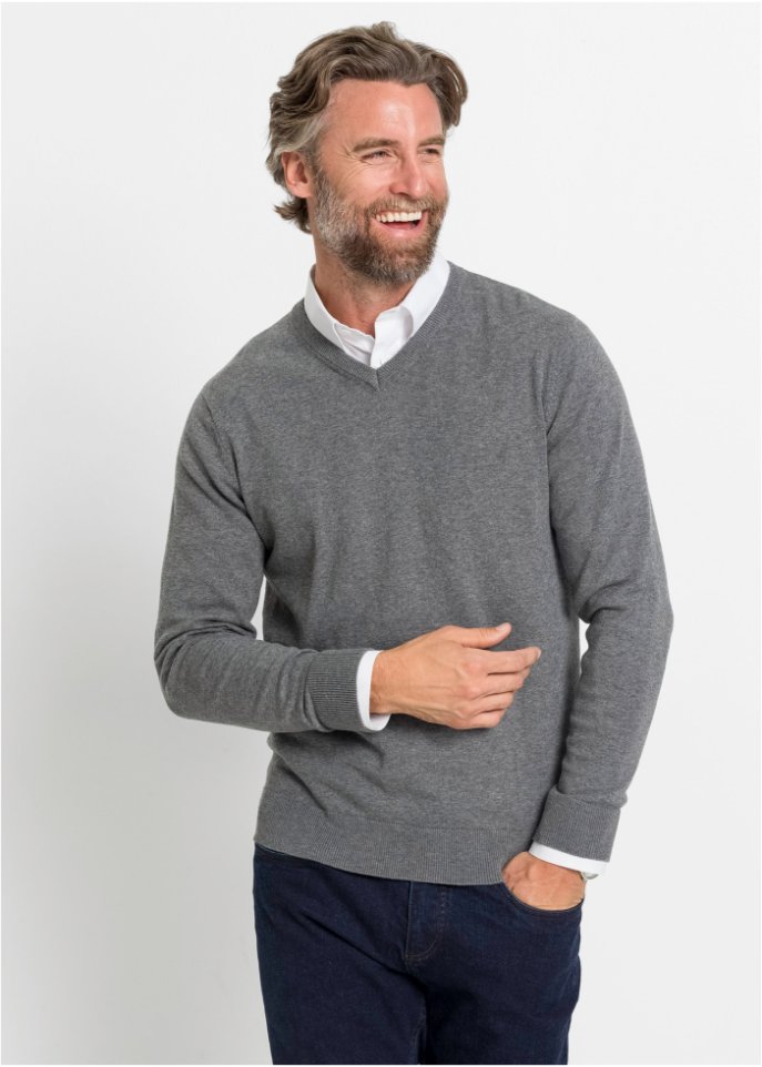 Pullover mit V-Ausschnitt