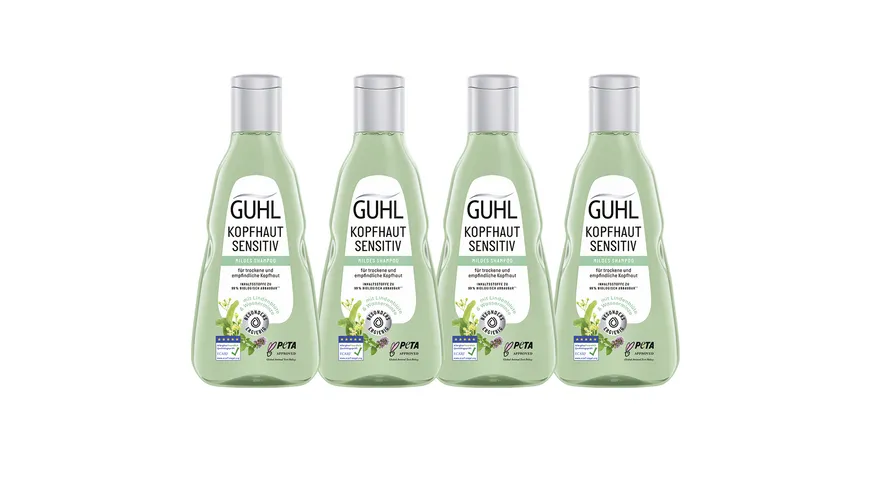 GUHL Shampoo Kopfhaut Sensitiv 4er-Pack 1000 ml