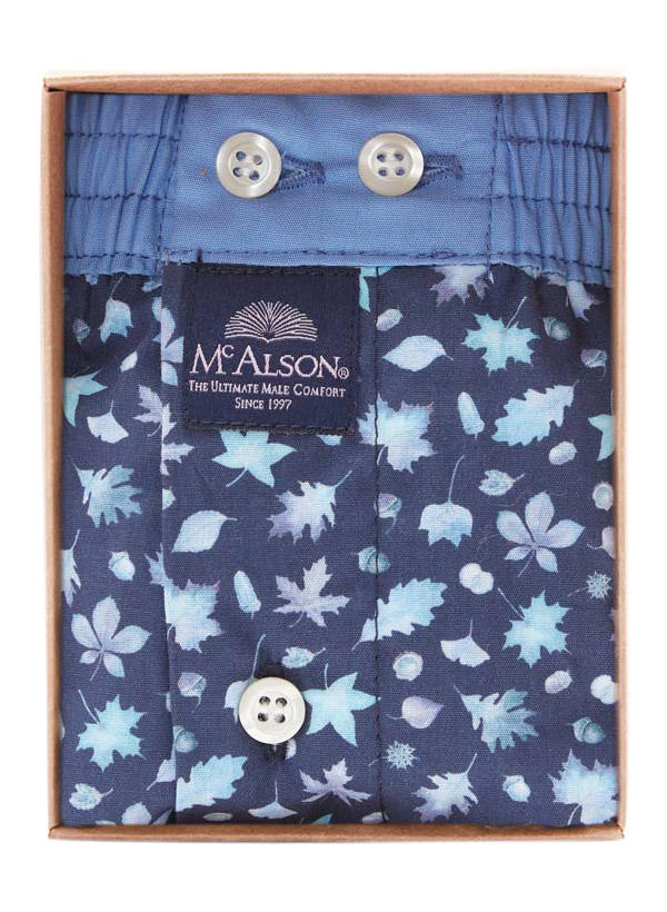 MC ALSON, Boxershorts, Baumwolle, marine gemustert