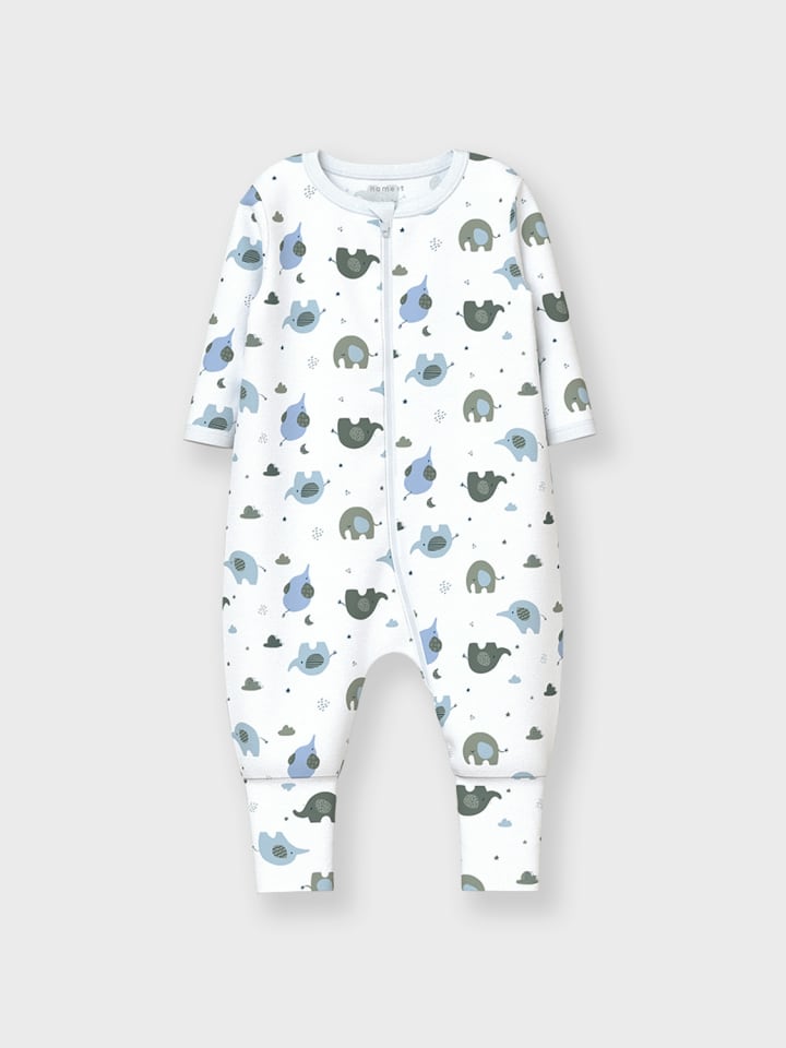 name it Schlafstrampler NBFNIGHTSUIT 2P ZIP ELEPHANT in baby blue günstig kaufen