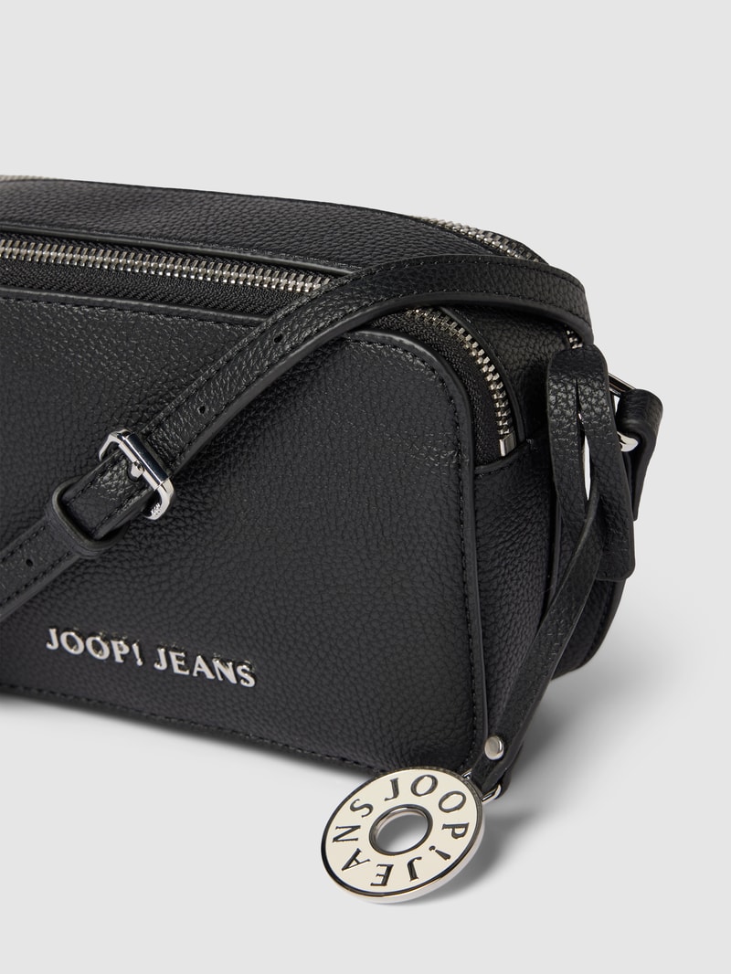Handtasche mit Label-Applikation Modell 'diurno' in black