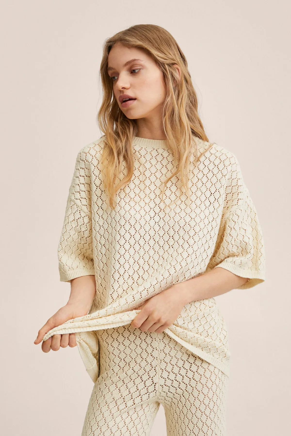 MANGO  27077109 Damen/Mädchen Ecru