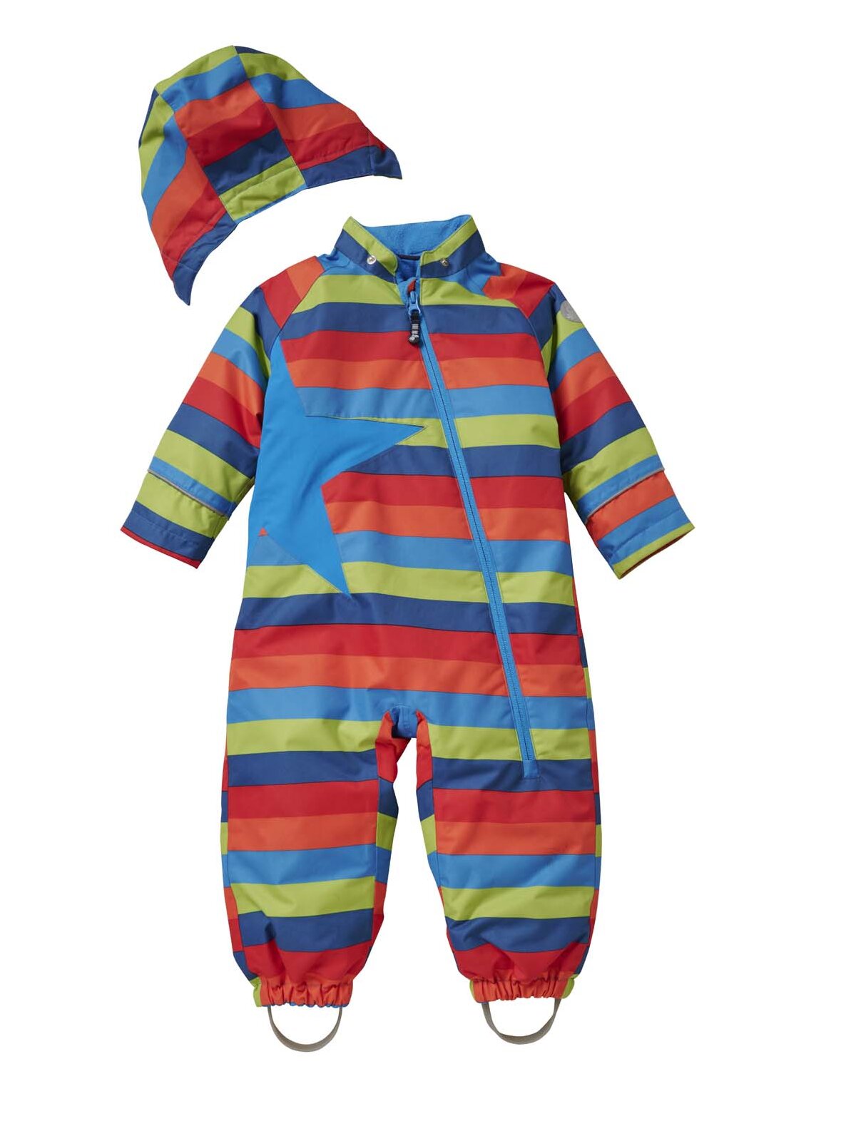 Schneeoverall Stern, bunt gestreift