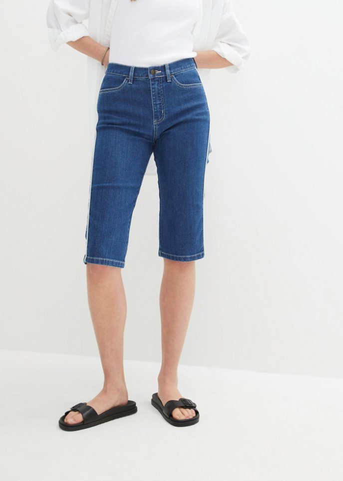 Komfort-Stretch-Jeans-Bermuda
