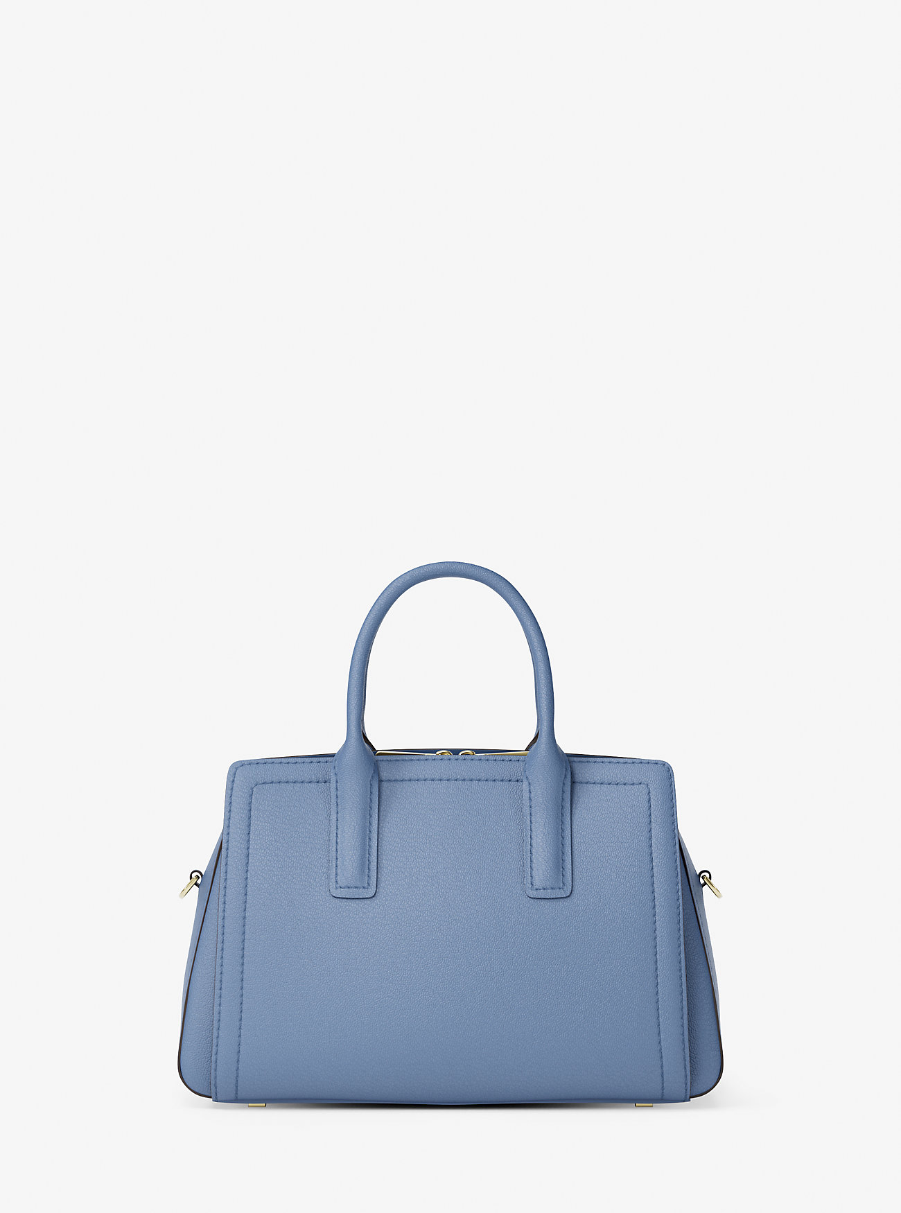Laila Small Pebbled Leather Satchel - FRENCH BLUE