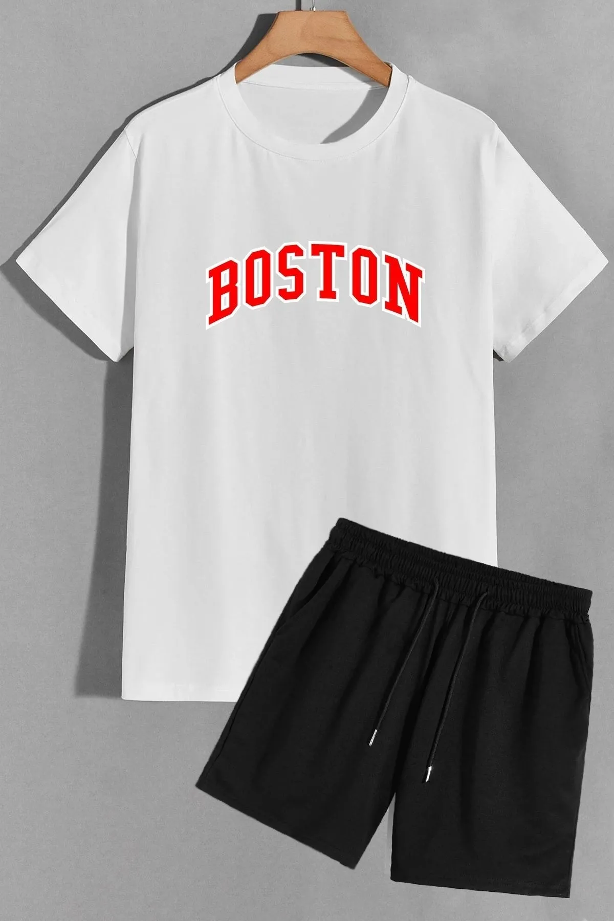 trendypassion  Boston Shorts T-Shirt Unisex-Trainingsanzug-Set
