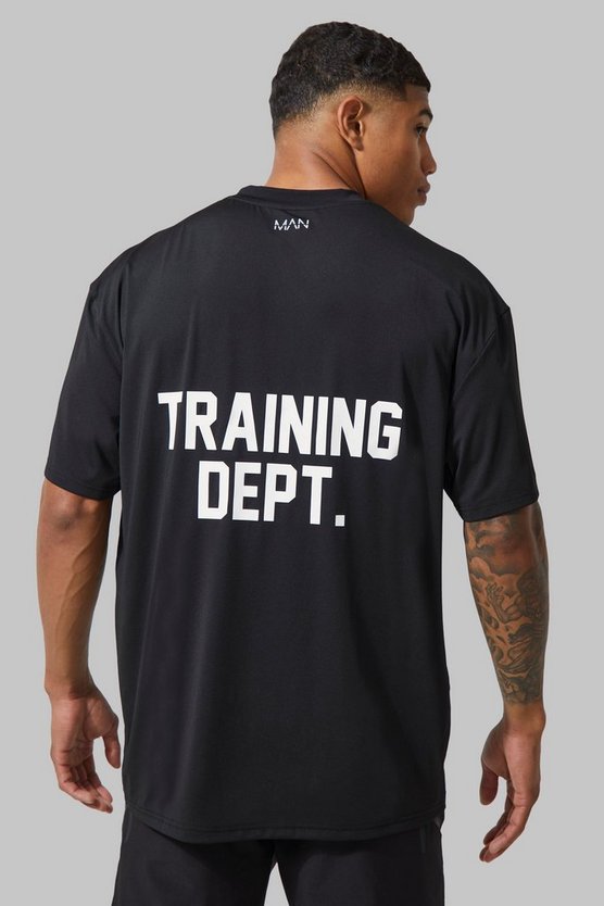 Oversize T-Shirt mit Man Active Training Dept Print