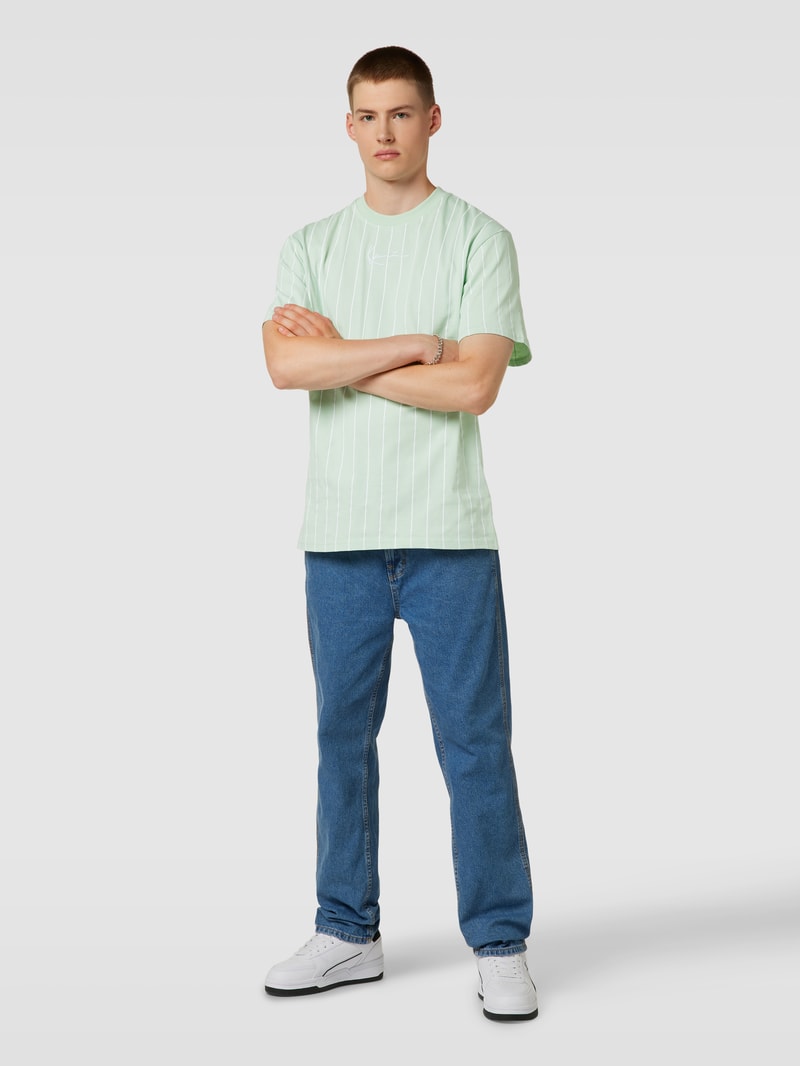 T-Shirt mit Streifenmuster in mint