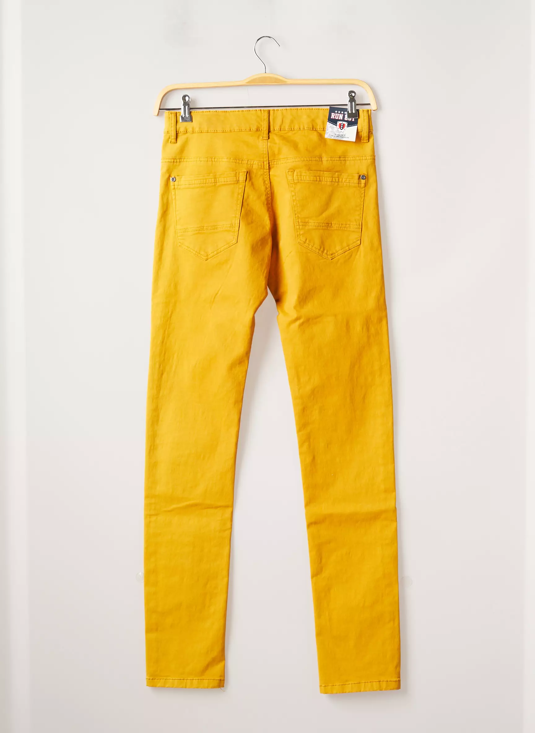 Run Boy Jeans Pantalons Slim Garcon couleur jaune