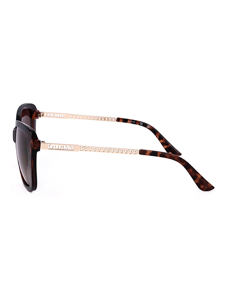 Guess Damen-Sonnenbrille in Braun/ Gold günstig kaufen 55