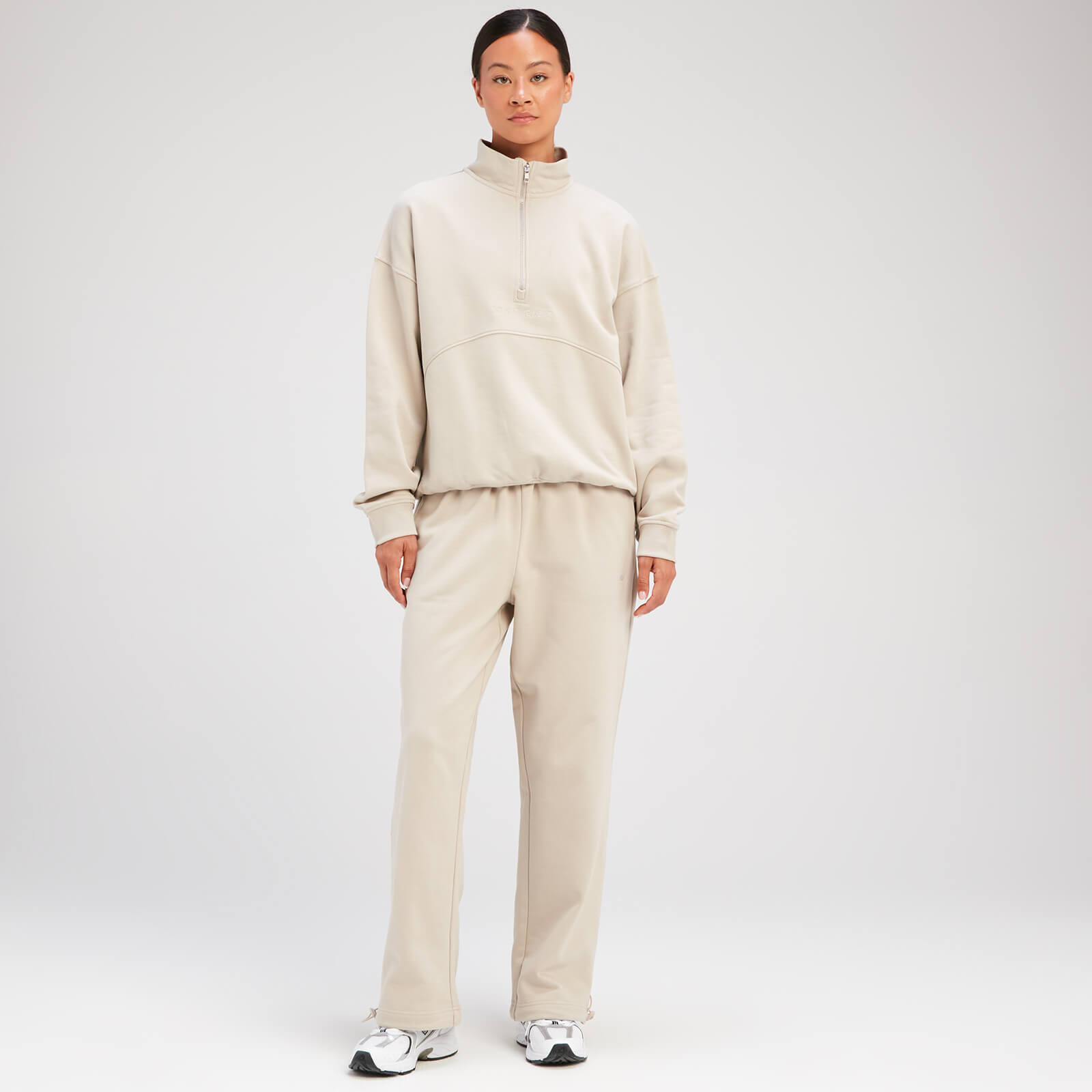 Sweat à fermeture éclair ¼ MP Rest Day pour femmes – Gris toile