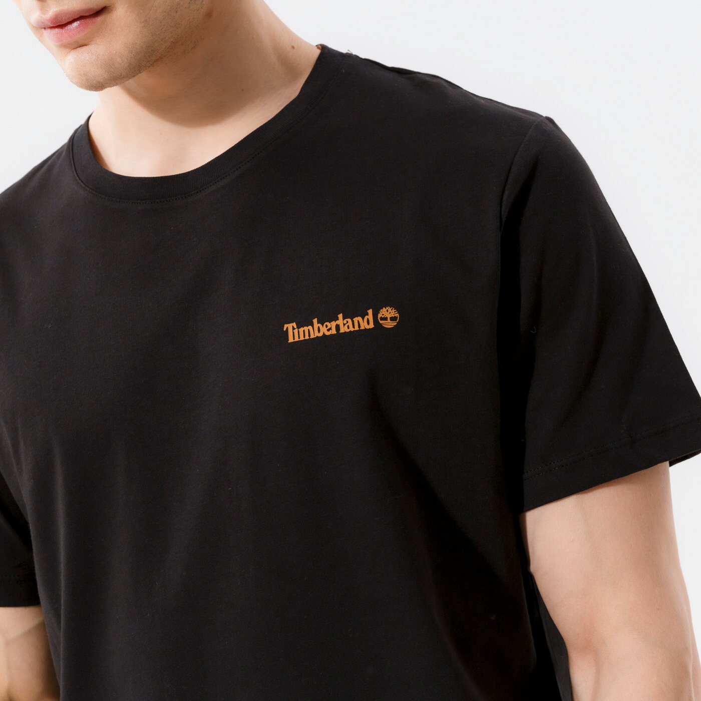 TIMBERLAND T-SHIRT SMALL LOGO PRINT Schwarz