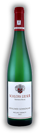 Schloss Lieser, Wehlener Sonnenuhr, VDP. Große Lage, Riesling Kabinett, fruchtsüß, 2022, Mosel  Schloss Lieser, Wehlener Sonnenuhr, VDP. Große Lage, Riesling Kabinett, fruchtsüß, 2022, Mosel   Jahrgang 2022 - 0,75	 Liter - Vol 7,5%
